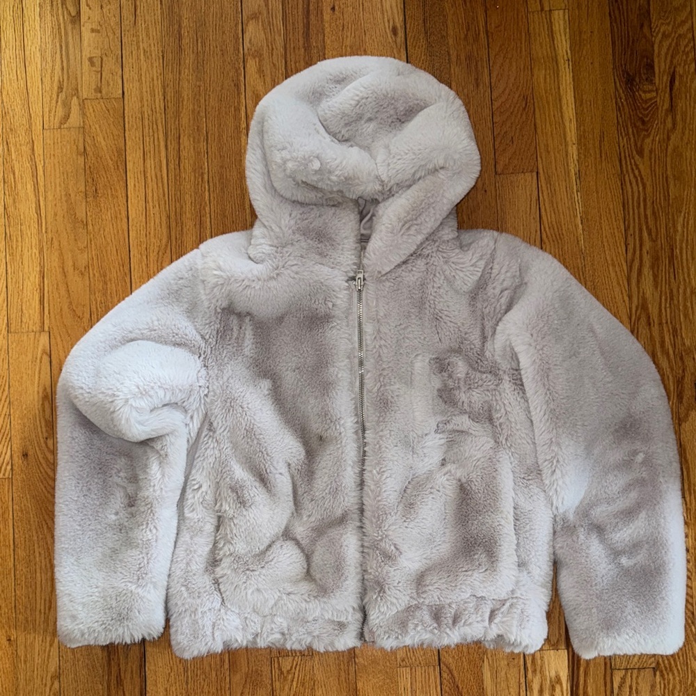 Gap Faux Fur Gray Jacket